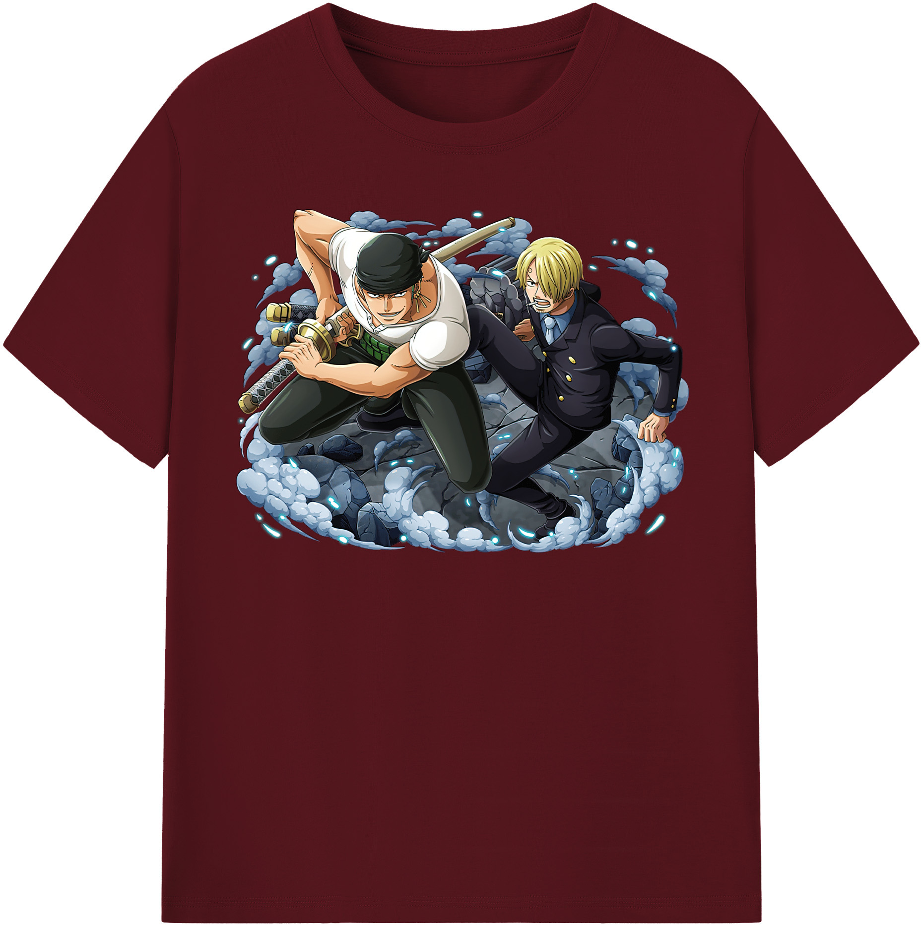 ワンピース ロロノア・ゾロ ONE PIECE Roronoa Zoro 綿100％半袖Tシャツ（フロントプリント）